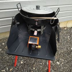 Kit fondue à gaz + pare-flamme - 7.4 litres