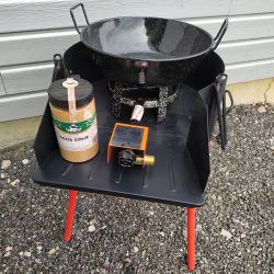 Kit fondue à gaz + pare-flamme - 13 litres