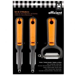 Set de 3 épucheurs en acier inox