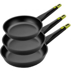 Lot de 3 poêles (22cm, 26cm, 30cm) BRA Foodie