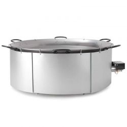 Paravent haut galvanisé pour brûleur à gaz. Plat Ø 115 cm