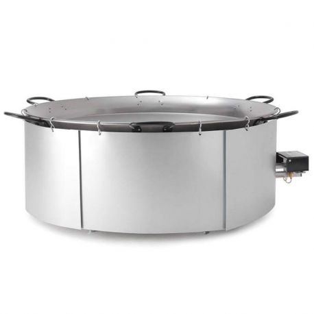 Paravent haut galvanisé pour brûleur à gaz. Plat Ø 115 cm