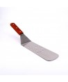 lot de 2 spatules plates inox manche en bois (36cm)