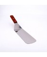 lot de 2 spatules plates inox manche en bois (36cm)
