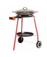 Kit à paella sur roulette - 12 parts - Plat acier - Couvercle