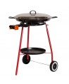 Kit à paella sur roulette - 12 parts - Plat emaillé - Couvercle
