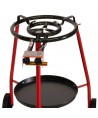 Kit à paella sur roulette - 12 parts - Plat emaillé - Couvercle