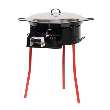 Kit à paella - BBQ50 pour 15 personnes - Plat émaillé 50cm