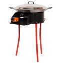 Kit à paella Pro - BBQ40 pour 15 personnes - Plat acier 50cm