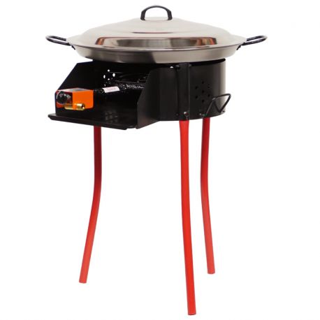 Kit à paella - BBQ40 pour 10 personnes - Plat acier 40cm