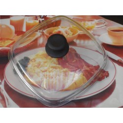 Couvercle Pyrex dôme carré 28 X 28 cm